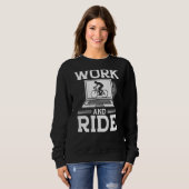 Work And Ride Backprint Cycling スウェットシャツ (正面フル)