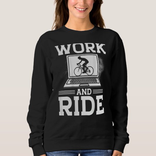 Work And Ride Backprint Cycling スウェットシャツ (正面)