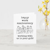 Work Anniversary Card, Working Us Is Your カード (黄色い花)