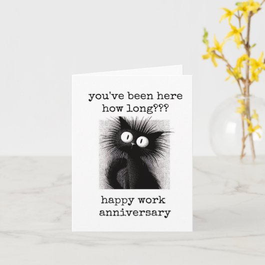 Work Anniversary, Funny, You've Been Here How Long カード (黄色い花)