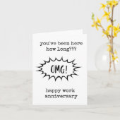 Work Anniversary, OMG, You've Been Here How Long カード (黄色い花)