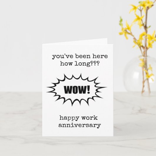 Work Anniversary, You've Been Here How Long カード (黄色い花)