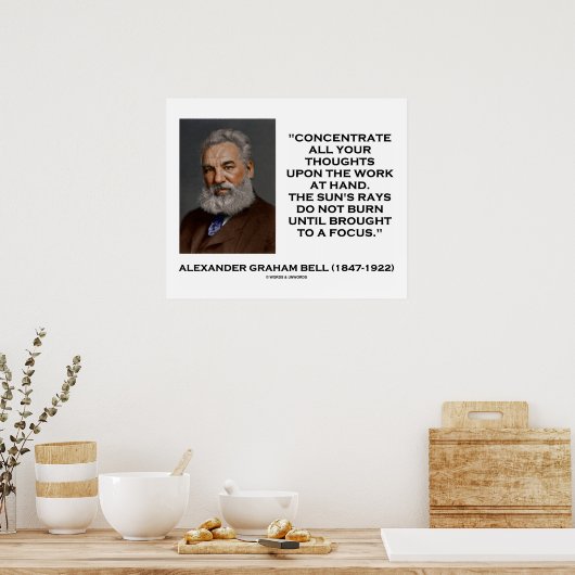 Work Bell引用文 ポスター (キッチン)