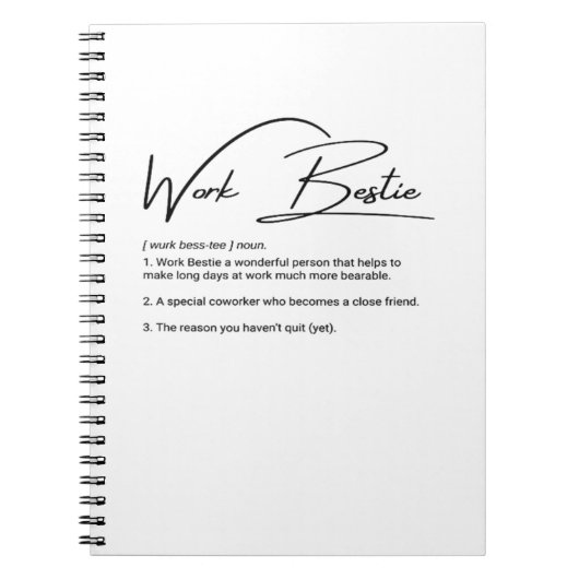 Work Bestieのおもしろい同僚と同僚のクラシック ノートブック (正面)