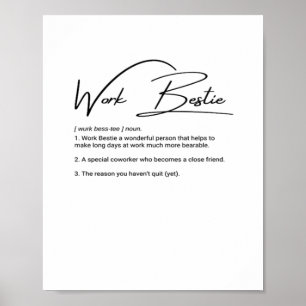 Work Bestieのおもしろい同僚と同僚のクラシック ポスター