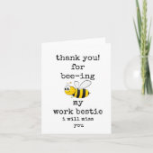 Work Bestie 離れ's, Co-worker, Cute Bee Card カード (正面)