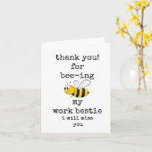 Work Bestie 離れ's, Co-worker, Cute Bee Card カード (黄色い花)