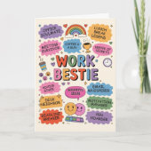Work Bestie Appreciation Card - Funny Offic カード (正面)