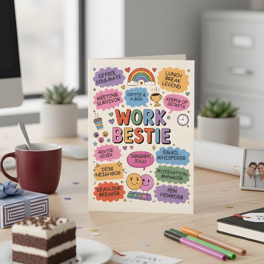 Work Bestie Appreciation Card - Funny Offic カード