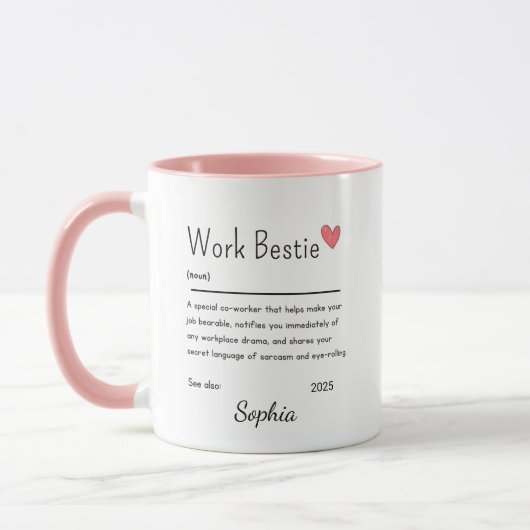 Work Bestie Definition Personalized マグカップ (左)