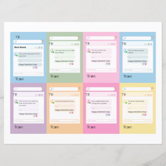 Work Bestie Valentine Day Card, Corporate Pun (正面)
