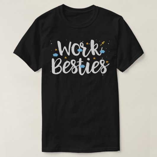 Work Besties Office Job Co-Worker Friendship Bestf Tシャツ (デザイン正面)