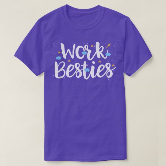 Work Besties Office Job Co-Worker Friendship Bestf Tシャツ (デザイン正面)