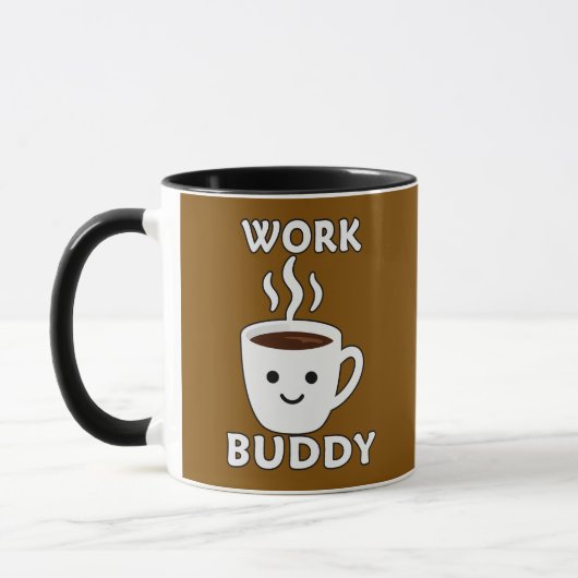 Work Buddy Coffee Cute Design – Office Humor Shirt マグカップ (左)