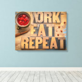 Work eat repeat キャンバスプリント (インサイチュ (ウッドフロア))