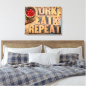 Work eat repeat キャンバスプリント (インサイチュ (寝室))