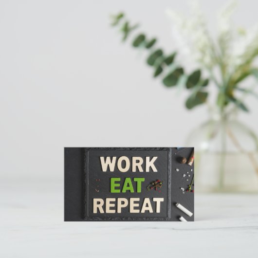 Work eat repeat 名刺 (スタンド正面)