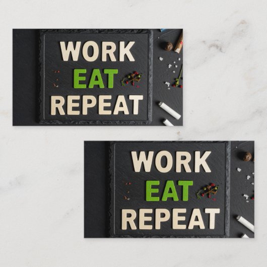 Work eat repeat 名刺 (正面/裏面)