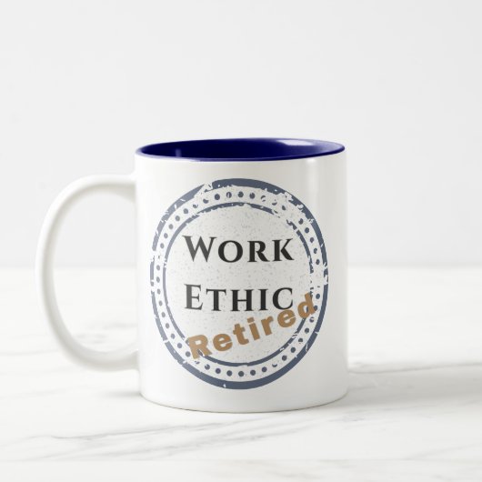 Work Ethic: Retired ツートーンマグカップ (左)