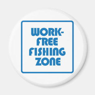 Work Free Fishing Zone マグネット