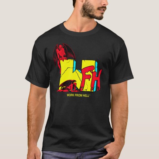 Work From Hell Demons Flower グランジゴシックEmo Work Tシャツ (正面)