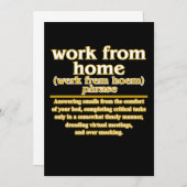 Work From Home Definition Employees Officer Worker 招待状 (正面/裏面)