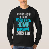 Work From Home Flag Remote Working Employee Tシャツ (正面)