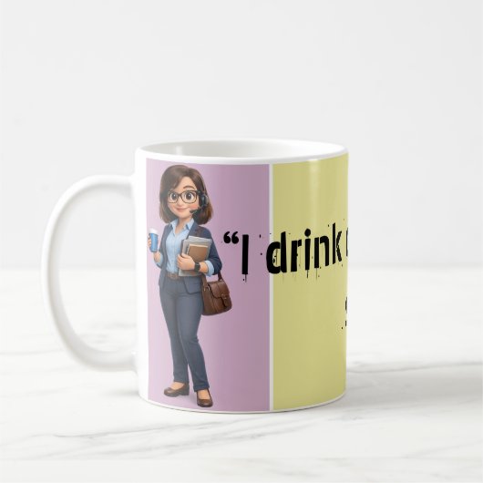 Work From Home Humor コーヒーマグカップ (左)