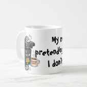 Work From Home - Mouse Jiggler コーヒーマグカップ (正面左)