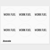 Work Fuel Sticker Funny Work Quote  ラウンドシール (シート)