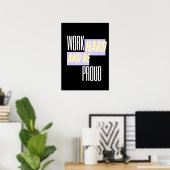 Work Hard and Be Proud, Inspirational, Motivation  ポスター (ホームオフィス)
