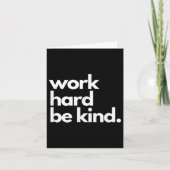 Work Hard Be Kind Insrational Motivational Workout カード (正面)