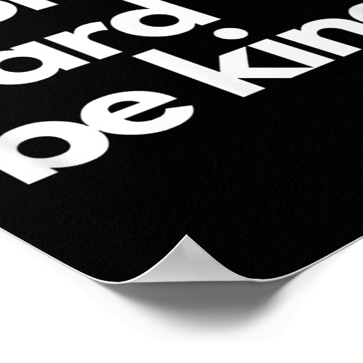 Work Hard Be Kind Insrational Motivational Workout ポスター (角)