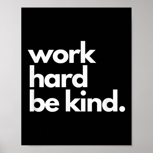 Work Hard Be Kind Insrational Motivational Workout ポスター (正面)