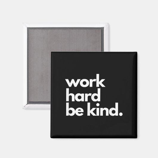 Work Hard Be Kind Insrational Motivational Workout マグネット (正面/裏面)