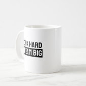 Work Hard Dream Big – Classic Black Mug コーヒーマグカップ (正面左)