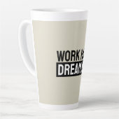 Work Hard Dream Big Motivational Inspirational カフェラテマグ (左アングル)