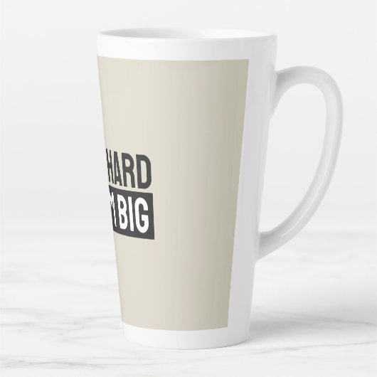 Work Hard Dream Big Motivational Inspirational カフェラテマグ (右)