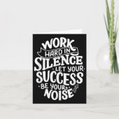 Work Hard In Silence Let Your Success Motivation Q カード (正面)