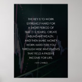 Work Hard - Make Money Work For You - Motivational ポスター (正面)