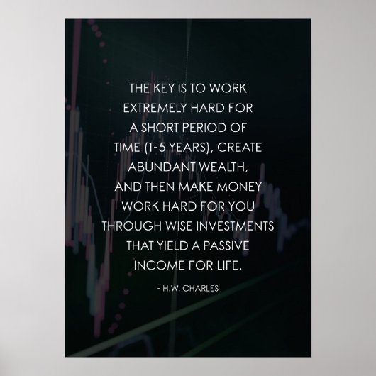 Work Hard - Make Money Work For You - Motivational ポスター (正面)