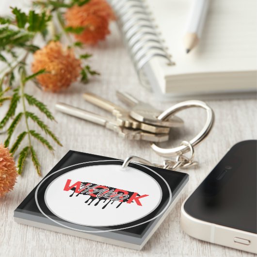 Work Hard Motivational  キーホルダー (正面右)