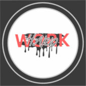 Work Hard Motivational  シール (正面)