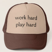 Work hard Play hard キャップ (正面)