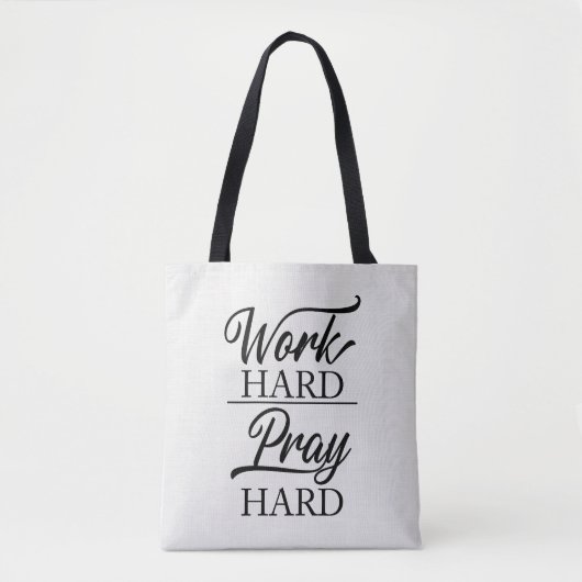 Work Hard Pray Hard Tote Bag トートバッグ (正面)