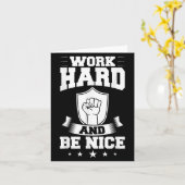 Work Hard Quotes Insration Motivational Saying  カード (黄色い花)