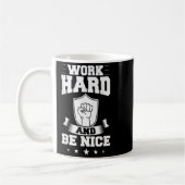 Work Hard Quotes Insration Motivational Saying  コーヒーマグカップ (左)