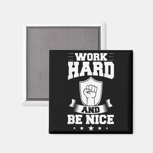 Work Hard Quotes Insration Motivational Saying  マグネット (正面/裏面)