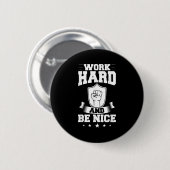 Work Hard Quotes Insration Motivational Saying 缶バッジ (正面&裏面)