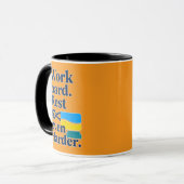 Work Hard Rest Even Harder Beach Lifestyle Design マグカップ (正面左)